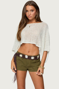 Laline Oversized Knit Crop Top