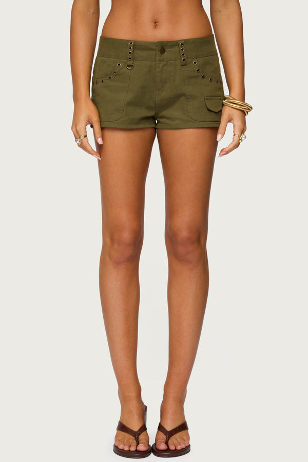 Hazen Grommet Low Rise Shorts