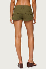 Hazen Grommet Low Rise Shorts