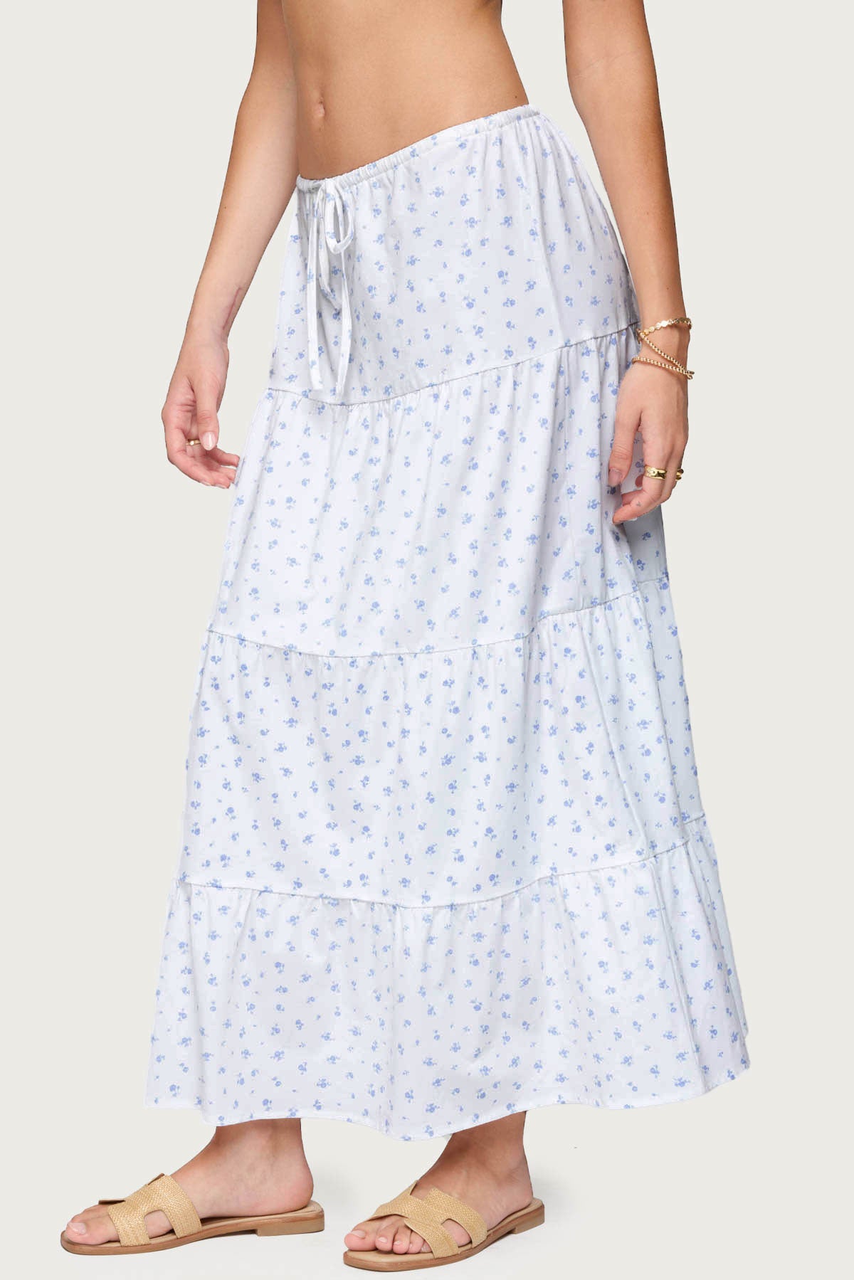 Charley Floral Tiered Maxi Skirt