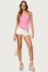 Codi Backless Asymmetric Knit Top