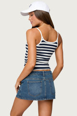Bailee Striped Ribbed Tank Top