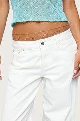 Gem & Bead Double Belly Chain