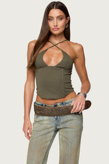 Lou Crossover Beaded Corset