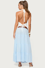 Ivey Backless Crochet Halter Top