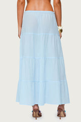 Kaila Cotton Tiered Maxi Skirt