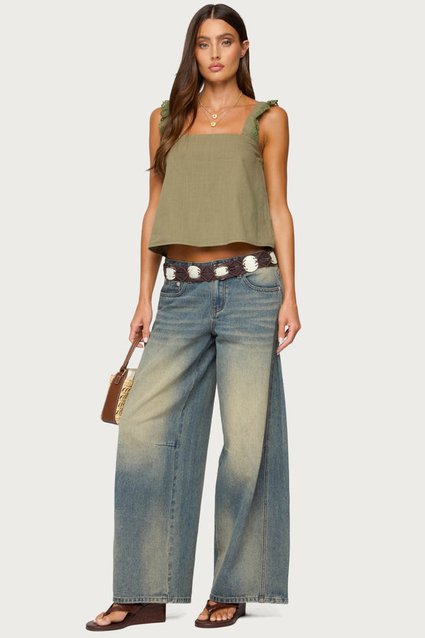 Viviana Linen Look Top