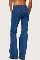 Starrie Panel Stitch Low Rise Bootcut Jeans