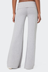 Wide Leg Foldover Pants