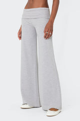 Wide Leg Foldover Pants
