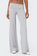 Wide Leg Foldover Pants
