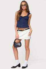 Tammie Pleated Poplin Top