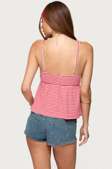 Orietta Striped Babydoll Top