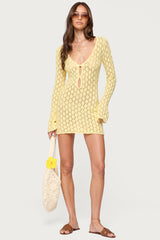 Brie Cut Out Crochet Mini Dress