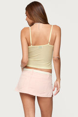 Alanah Flower Cut Out Mesh Top