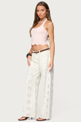 Jazmyn Scalloped Halter Top