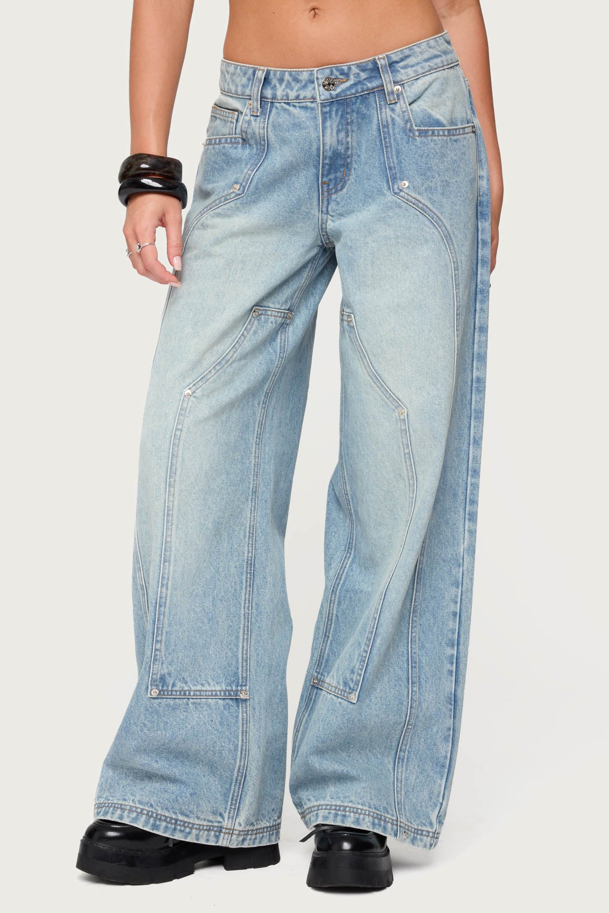 Dema Western Low Rise Baggy Jeans