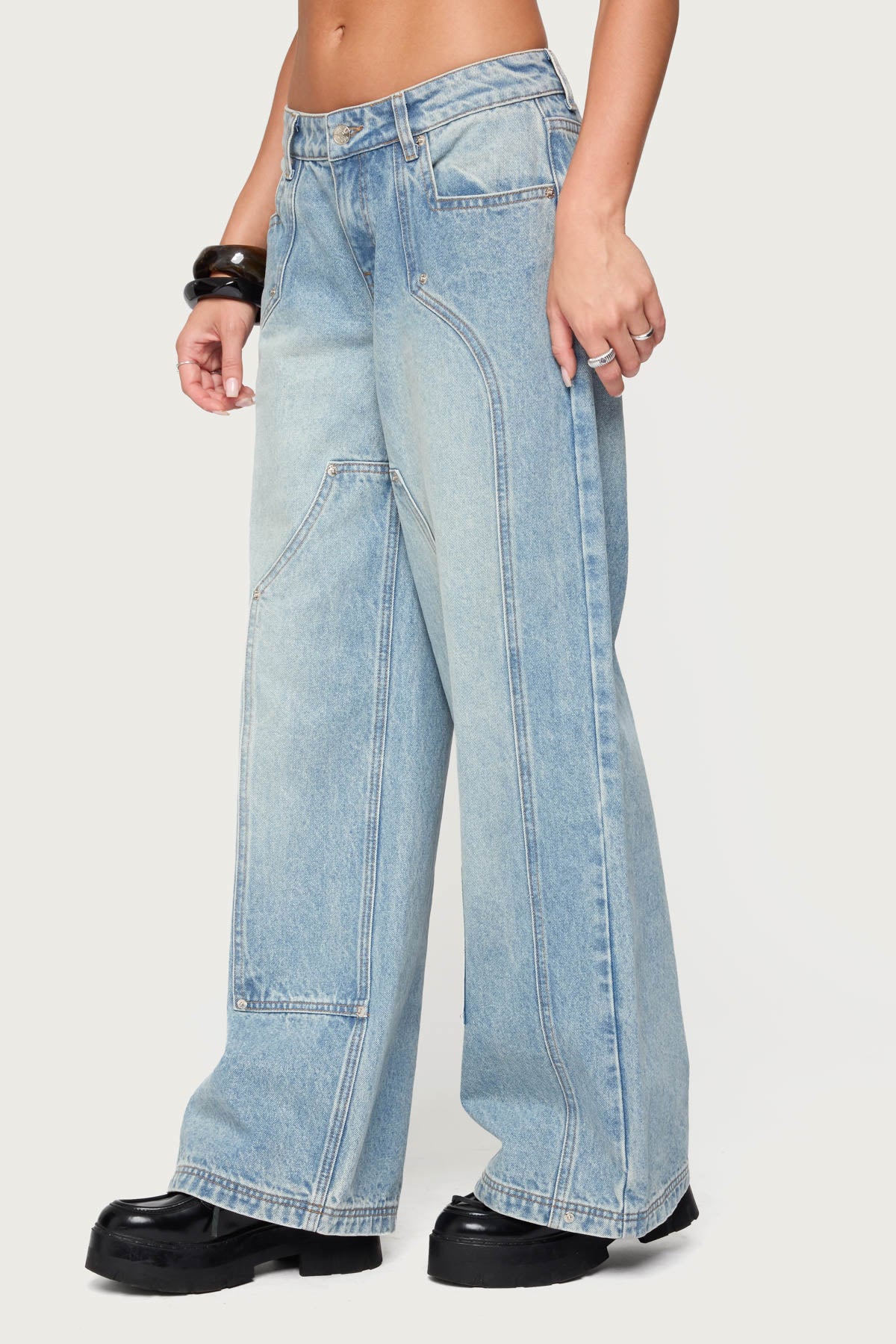 Dema Western Low Rise Baggy Jeans