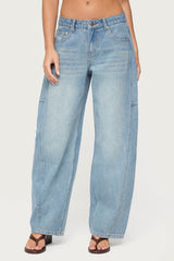 Korie Low Rise Barrel Leg Jeans