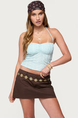 Galya Textured Halter Top
