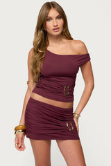 Kenia Abstract Ring Off Shoulder Top