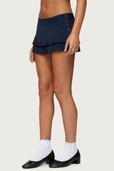 Double Pleated Mini Skort