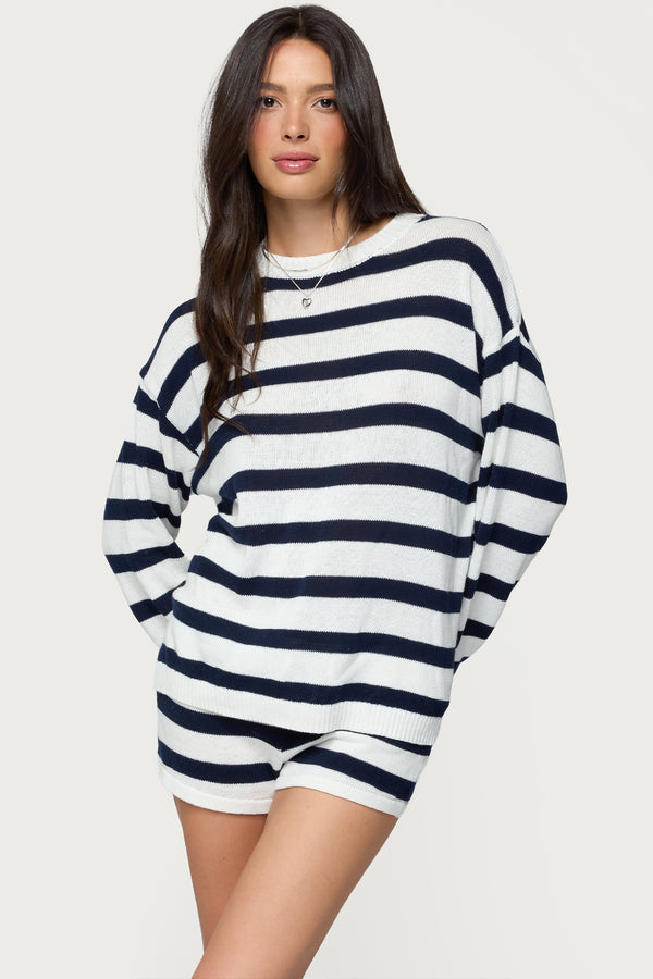Amaris Oversized Striped Knit Sweater