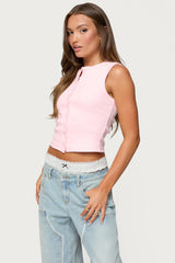 Basel Button Up Tank Top