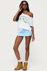 Hawaiian Babe Off Shoulder T Shirt