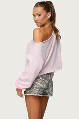 Aveline Off Shoulder Light Sweatshirt