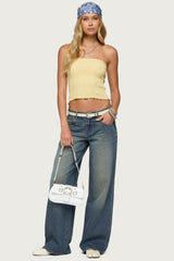 Emmet Strapless Scrunch Top