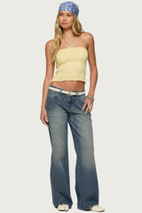 Emmet Strapless Scrunch Top