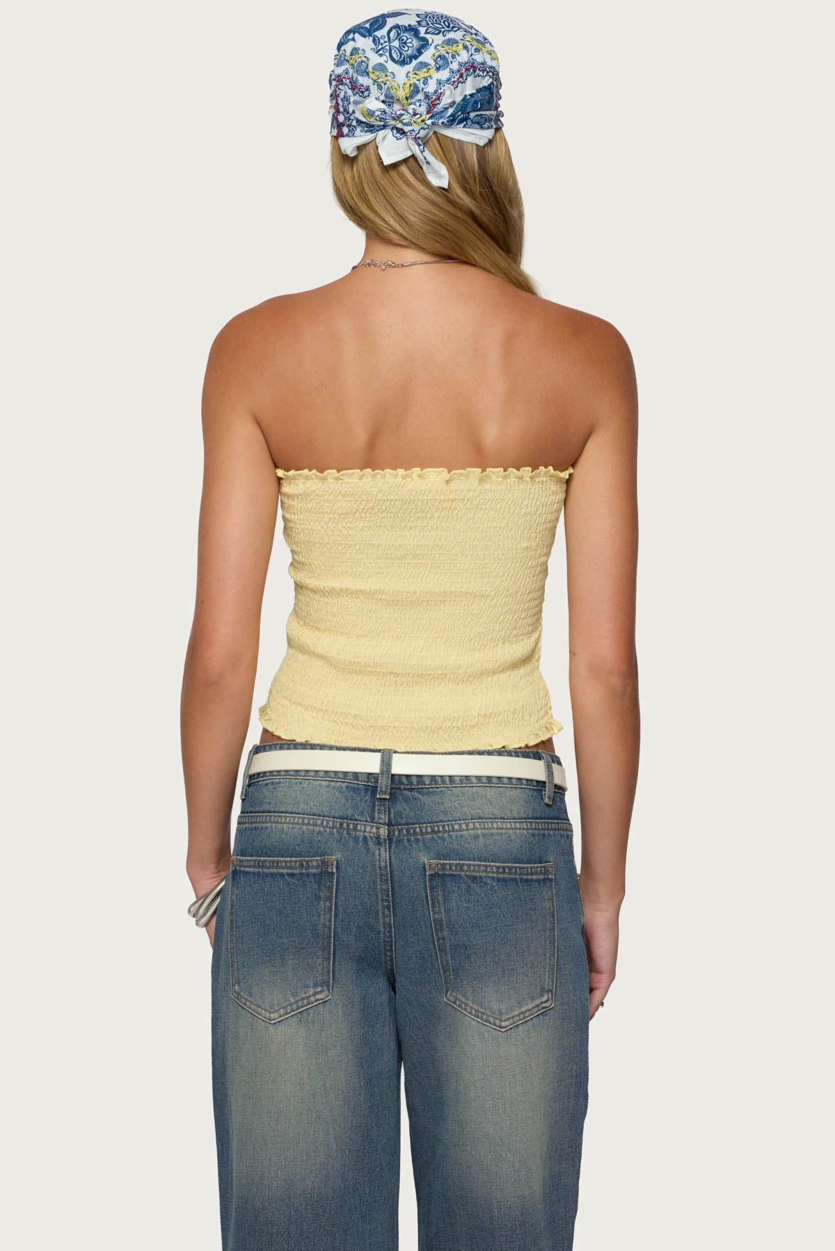 Emmet Strapless Scrunch Top