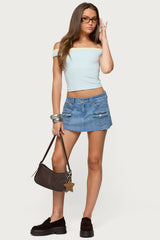 Strada Contrast Off Shoulder Top