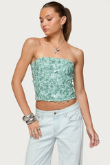 Brynn Sequin Strapless Top