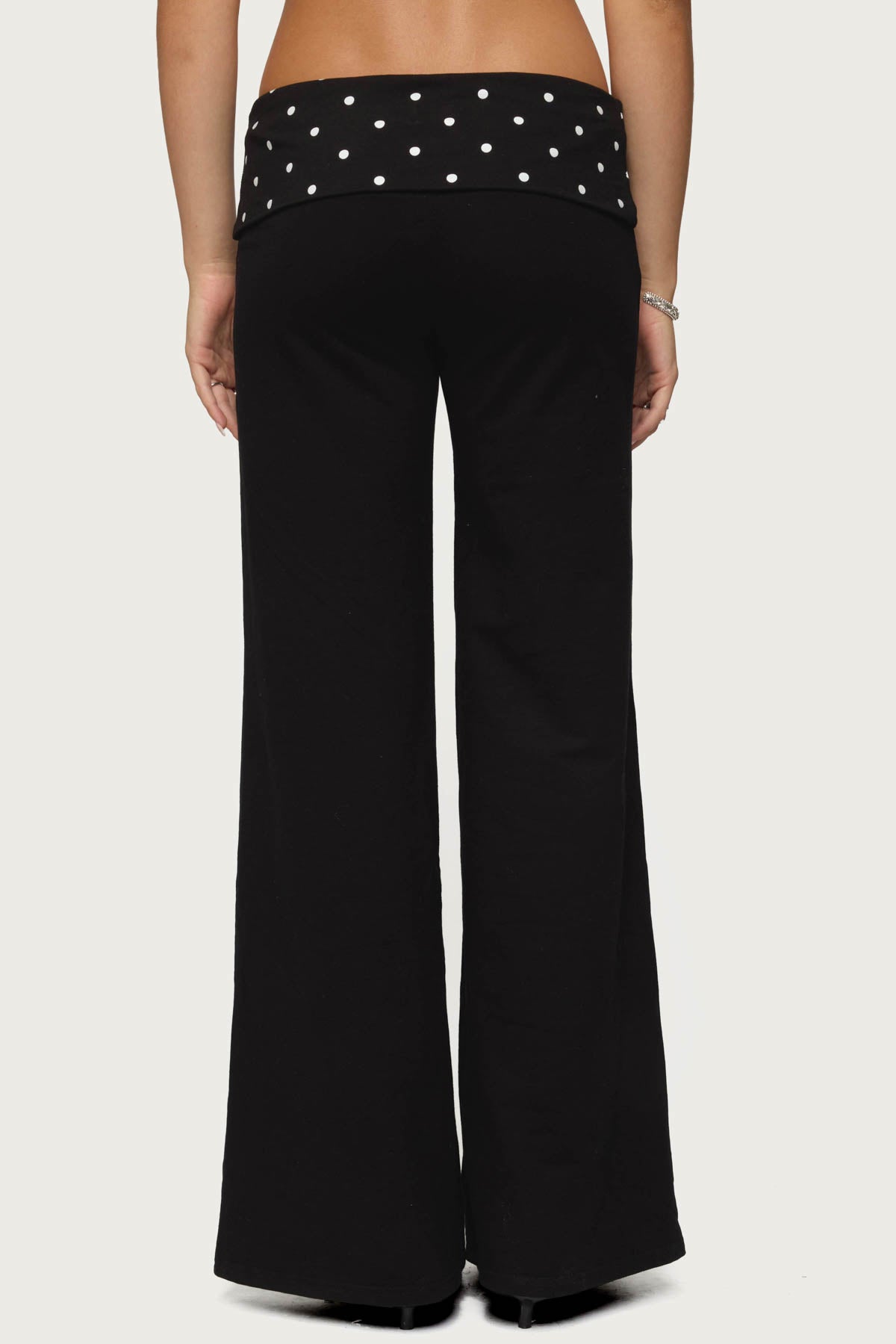 Reeva Polka Dot Foldover Pants