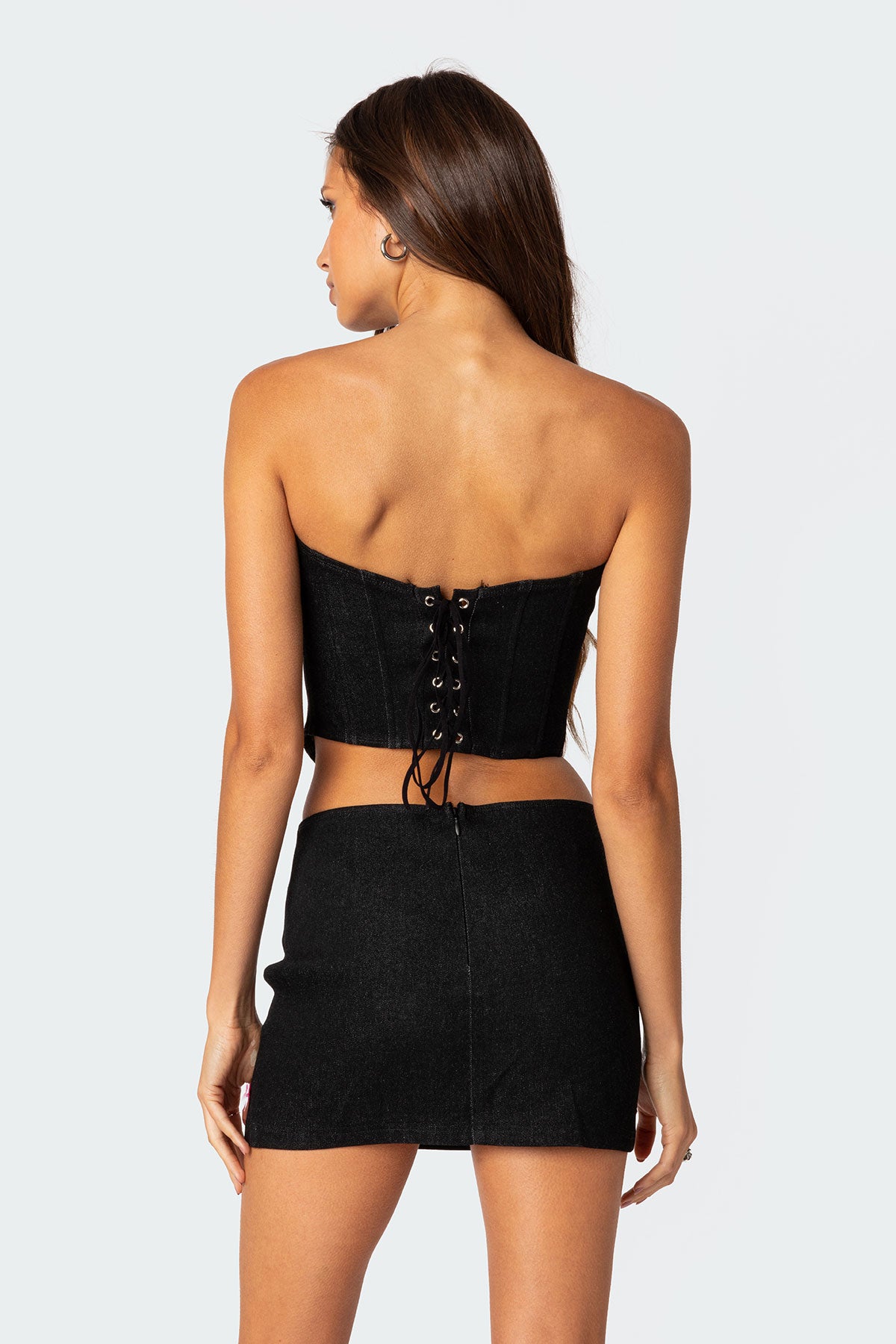 Bow Babe Denim Corset