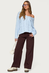 Inga Oversized Cable Knit Sweater