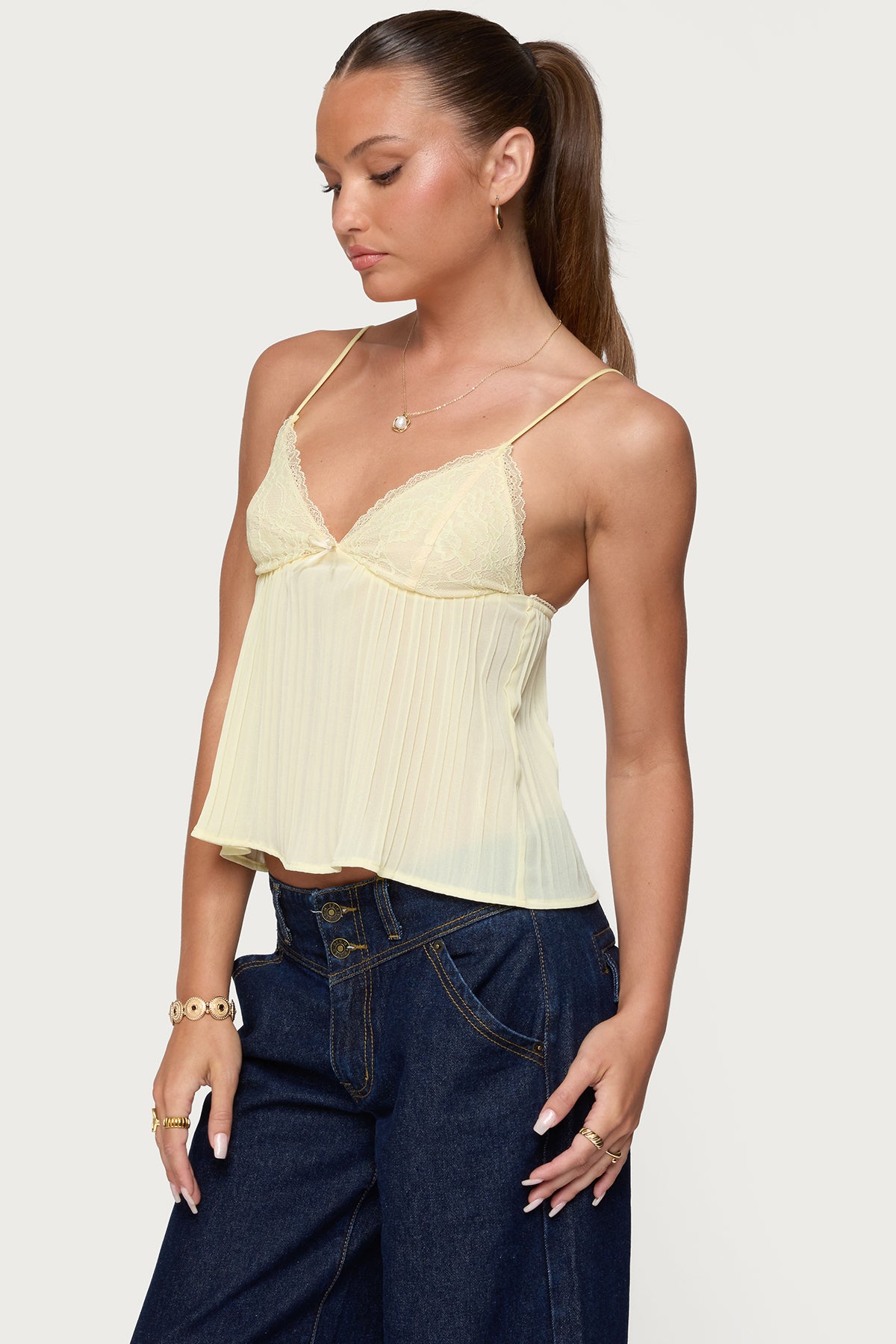 Rhian Lacey Pleated Babydoll Top