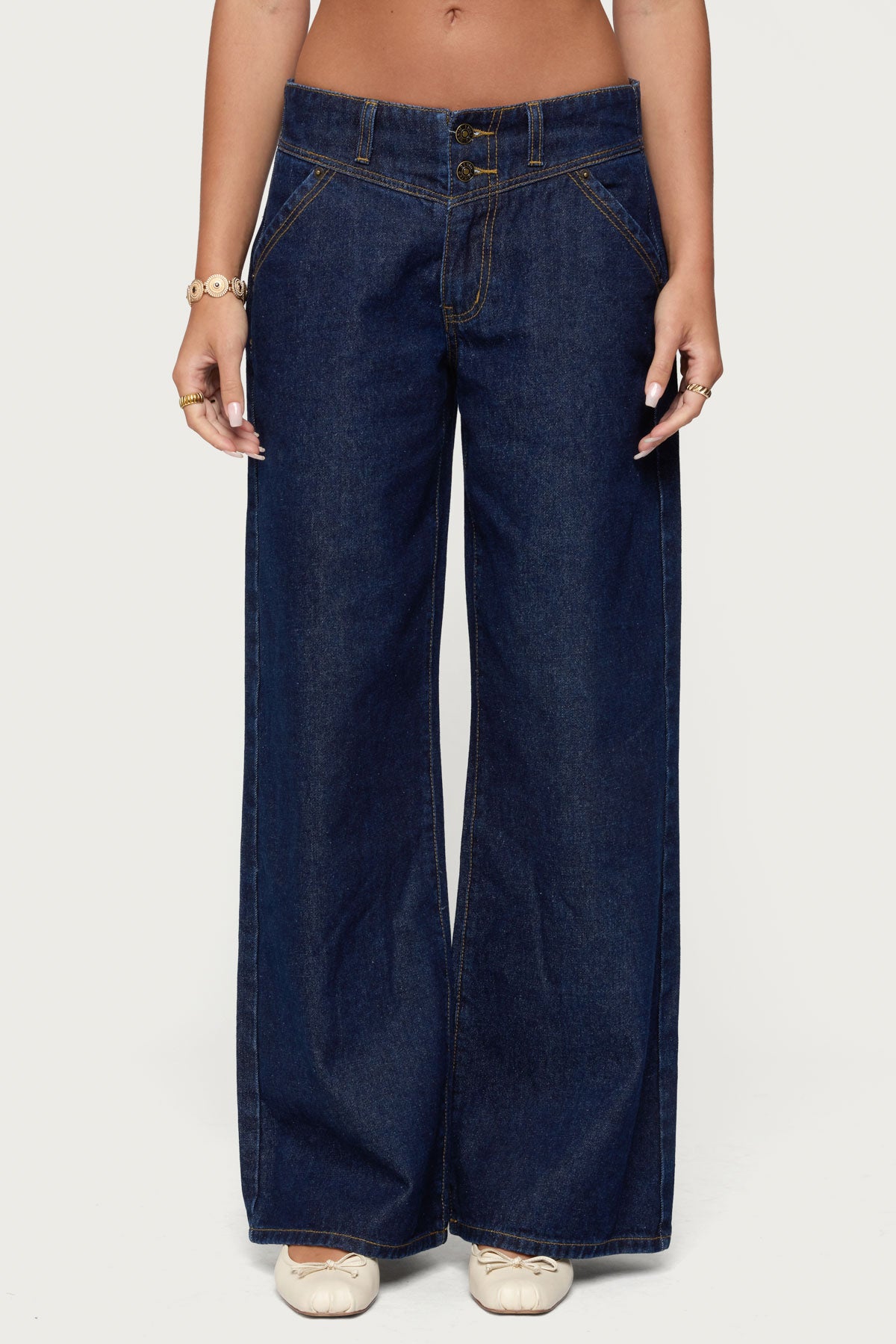 Meredith Low Rise Wide Leg Jeans