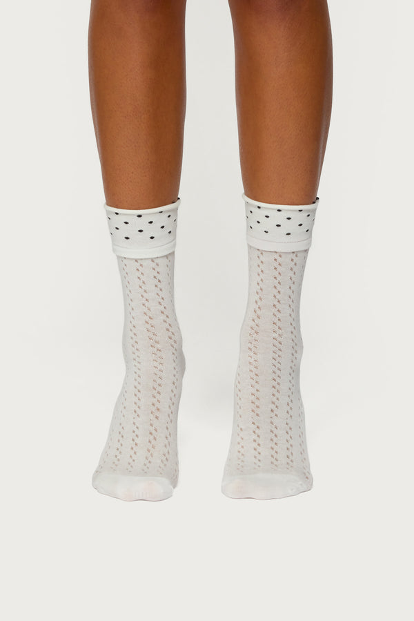 Pointelle Polka Dot Socks