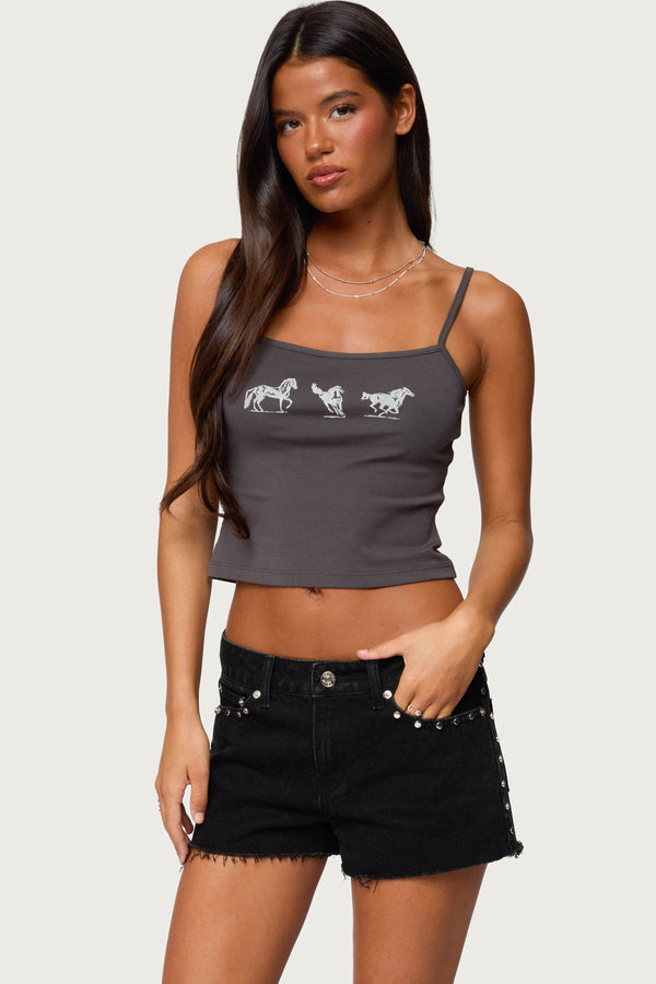 Wild Horses Graphic Tank Top
