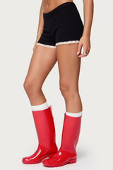 Sansa Lacey Knit Micro Shorts