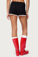 Sansa Lacey Knit Micro Shorts