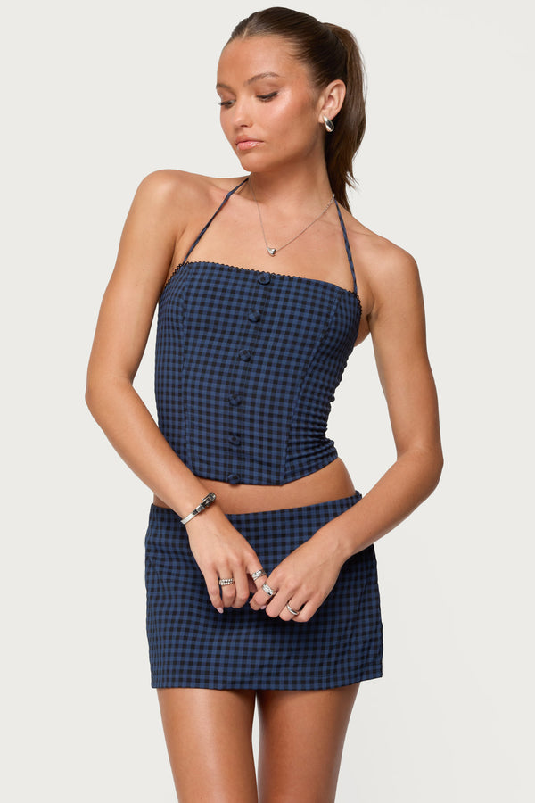Winsley Gingham Halter Corset