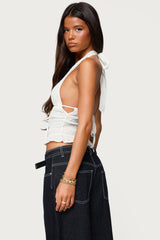 Larissa Scrunch Halter Top