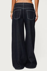 Karah Belt Low Rise Baggy Jeans