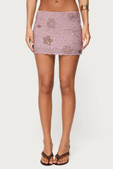 Astrid Beaded Mini Skirt