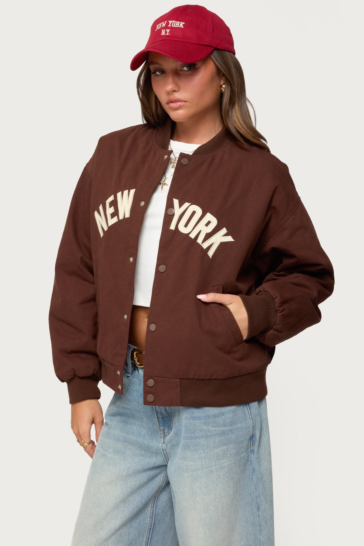 Big Apple Oversized Bomber Jacket