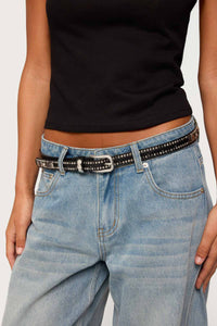 Get Studded Faux Leather Belt